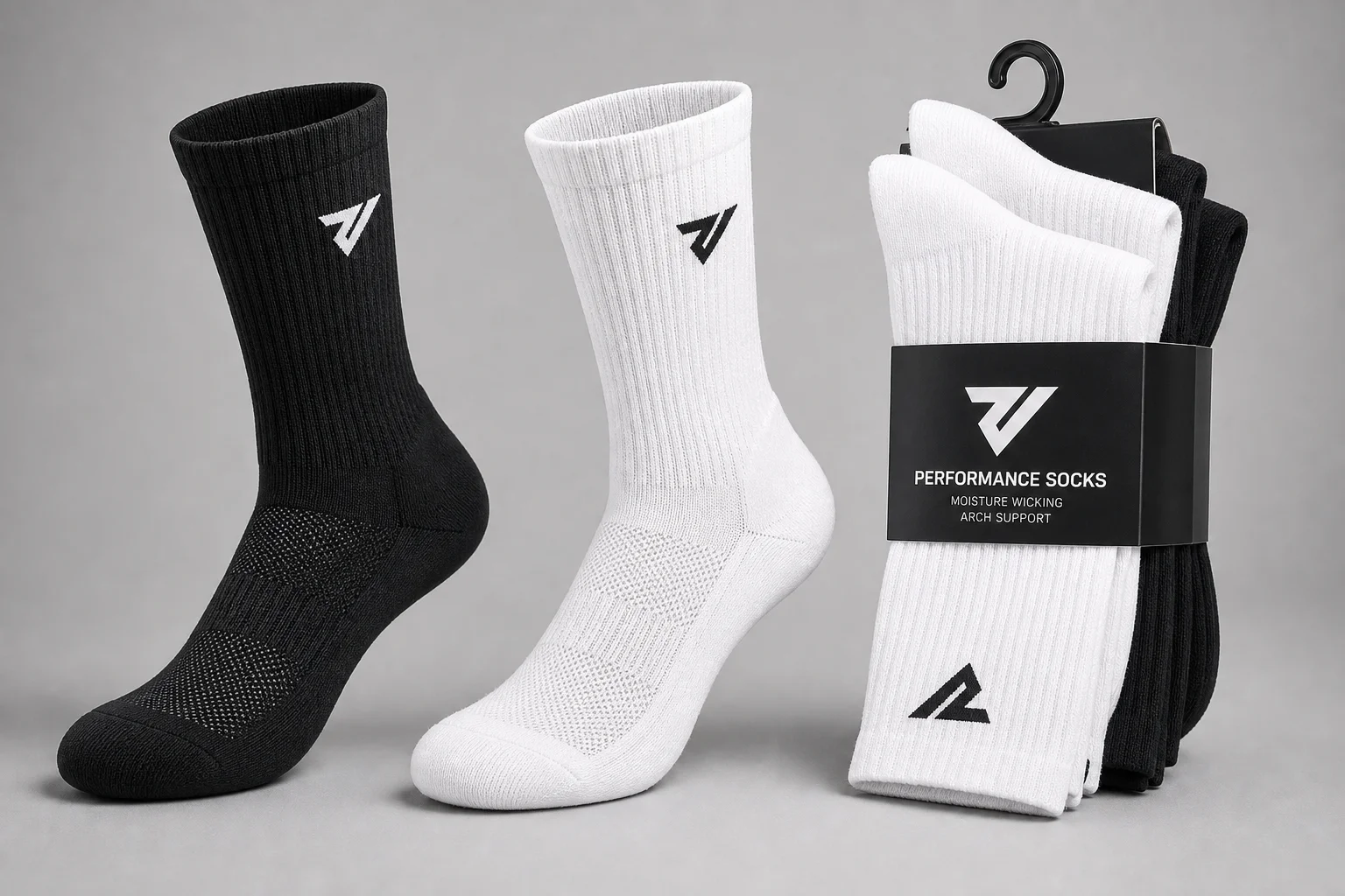Sports and crew socks